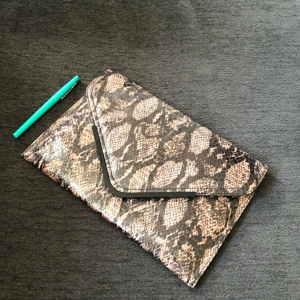 Bcbgeneration Envelope-Style Snakeskin Clutch - image 2